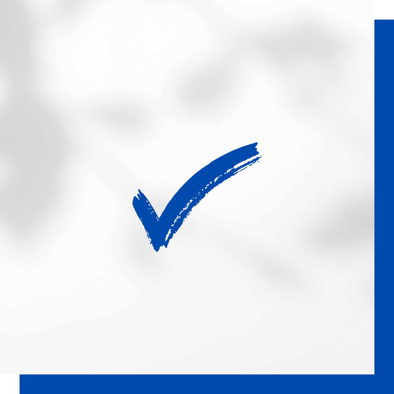 Blaues Häkchen-Symbol.